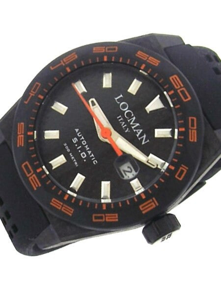 Locman Stealth 300 Meter Automatic Dive Watch with 46mm Titanium and Carbon Fiber Case #216BKPVCRBORBK