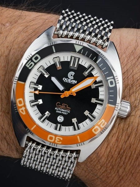 Ocean Crawler Core Diver Swiss Automatic Watch with AR Sapphire Crystal #CD-122