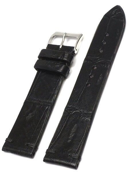 Handmade Italian Vintage Style Black Crocodile with Hand-Stitching #ML-900-VIN01