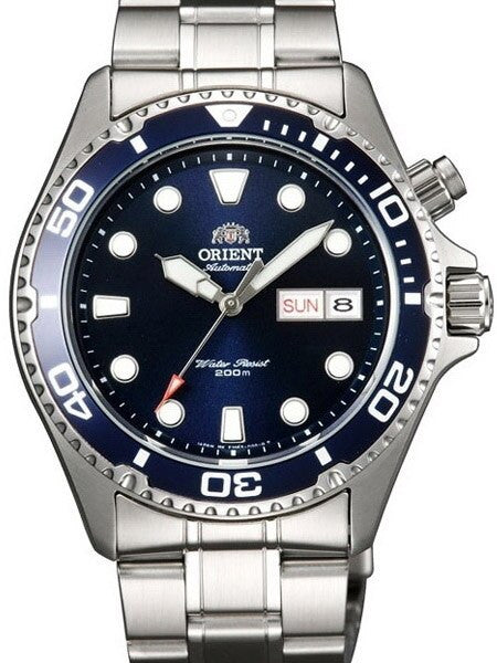 Scratch and Dent - Orient Blue Ray 21-Jewel Automatic Dive Watch on a Bracelet #CEM65009D-SND2