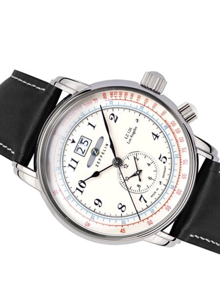 Graf Zeppelin Dual Time, Big Date Watch with Pulsometer Scale #8644-1
