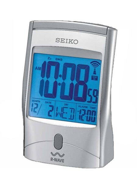 Seiko Radio Controlled Digital Alarm Clock with Day, Date, Temperature  #QHR025SLH