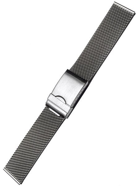 Vollmer Brushed Finish Mesh Bracelet with Adjustable Deployant Clasp #17012H7 (22mm)