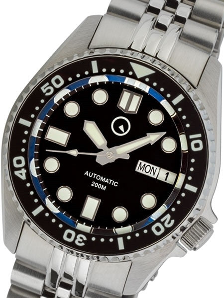 Islander 38mm Automatic Dive Watch with Solid-Link Bracelet, AR Sapphire Crystal, and Luminous Ceramic Bezel Insert #ISL-05