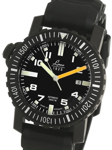 Laco Squad Seven Seas 1000 Meter Dive Watch with Sapphire Crystal and Helium Release Valve #861703