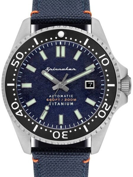 Spinnaker Tesei Titanium Automatic 200 Meter Dive Watch With Blue Dial SP-5061-02