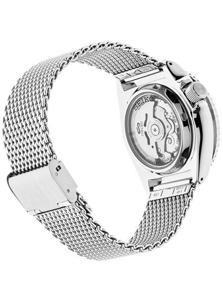 Seiko 5 Sports 24-Jewel Automatic Watch with Sunburst Dial and Mesh Bracelet #SRPE75