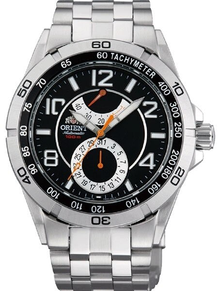 Planet Orient 21-Jewel Automatic with Power Reserve and Stainless Steel Bracelet #FM00001B