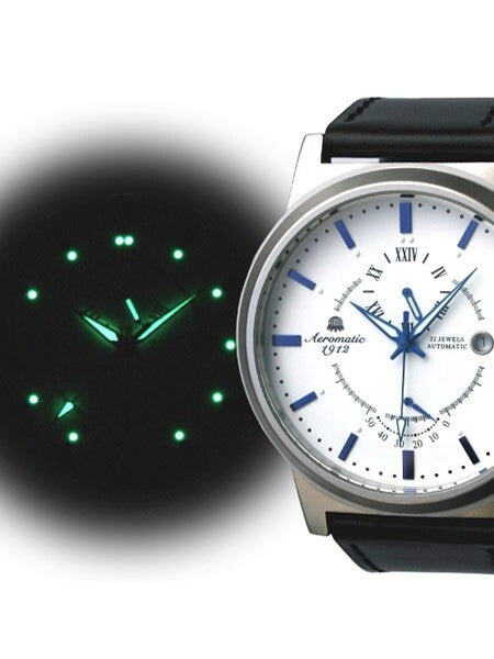 Aeromatic 1912 Classic Automatic Military Watch with Power Reserve Meter #A1359