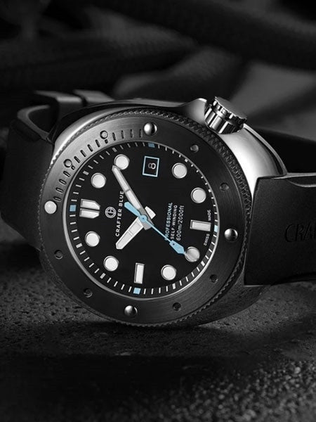 Crafter Blue Swiss Made 600-Meter Hyperion Ocean Diver with Swiss Automatic Movement  #HOSS001B-B-R