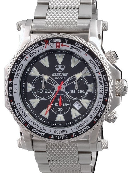 Reactor Proton World Time, Chronograph Watch with Date and SuperLuminova Illumination #91001