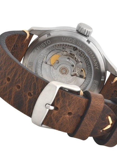 Aristo 47mm Swiss ETA Automatic Vintage Aviator Watch with Sapphire Crystal #7H98