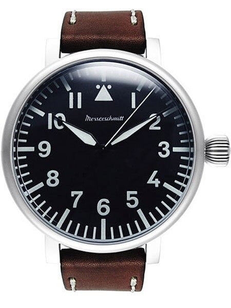 Messerschmitt Jumbo Fliegeruhr Watch with Aviator Leather Strap #ME-55DB