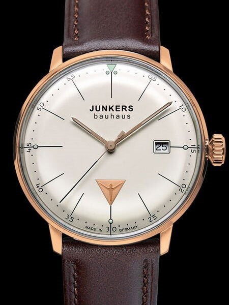 Junkers Bauhaus Swiss Quartz Watch with Domed Hesalite Crystal #6074-1