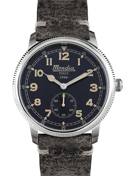 Mondia 1946 Quartz Watch with Coin-Edge Bezel #MI755SS-02BK-CP