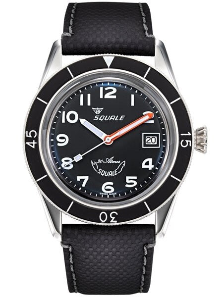 Squale 300 Meter Swiss Made Automatic Dive Watch with Black Dial  #SUB-39MON