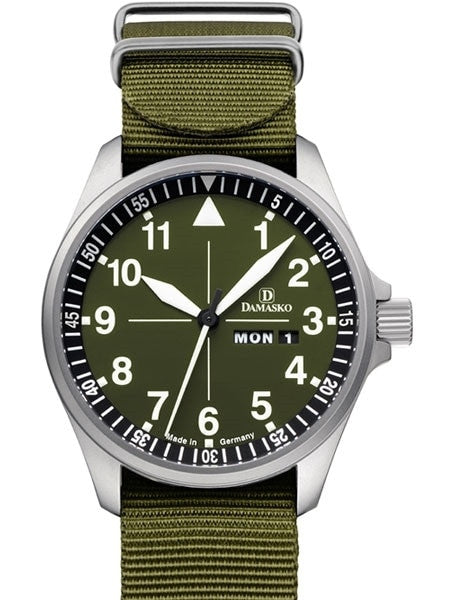 Damasko Swiss ETA Automatic with a 42mm Bead-Blasted Case, Green Dial #DH3.0