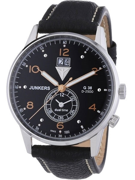 Junkers G38 Big Date, Dual Time Watch with Two Crowns #6940-5