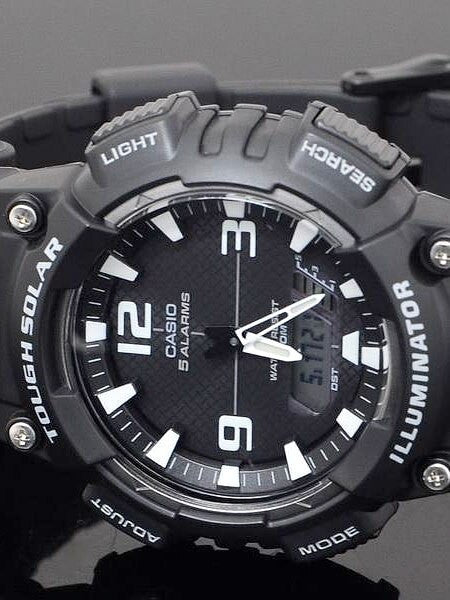 Casio Tough Solar-Light Powered Analog-Digital Watch with Alarm and Stopwatch #AQ-S810W-1AV