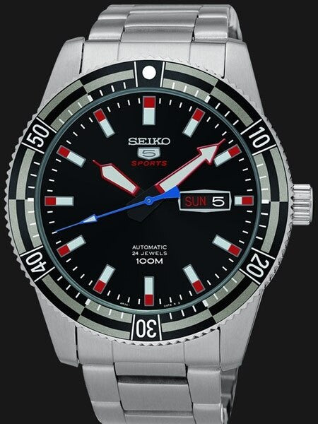 Seiko 5 Sports 24-Jewel, Automatic with Hand Winding and Hacking #SRP735K1