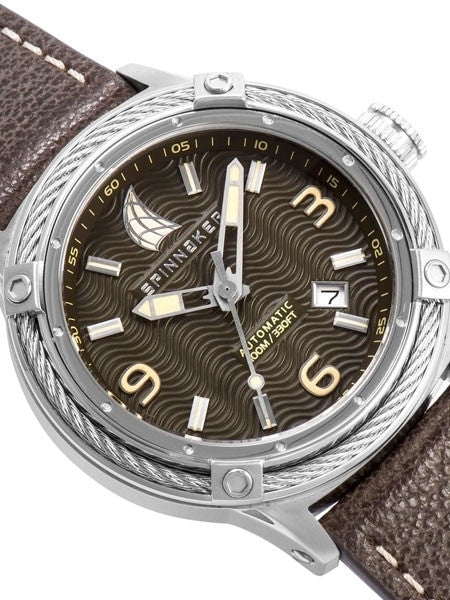 Spinnaker MainSail Automatic Watch with Wire Cable Bezel #SP-5044-03