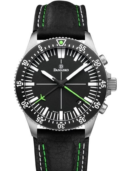Damasko 42mm Chronograph, Green, with 60-Minute Stopwatch Function #DC82