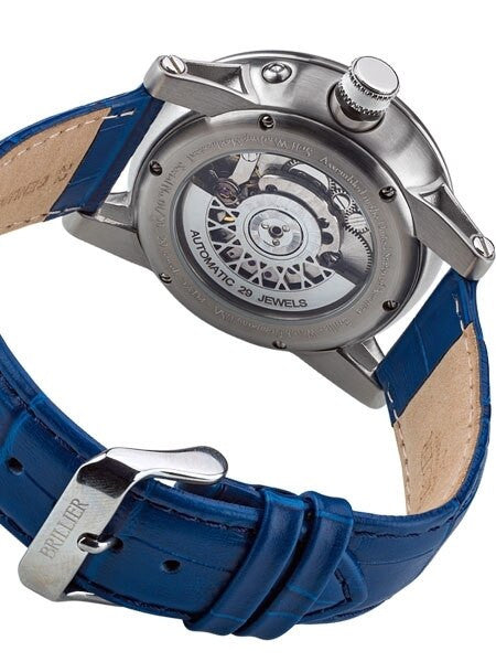 Brillier 43mm Klassique Mono (single hand) Automatic Watch with Moonphase, Big Date #BR-05