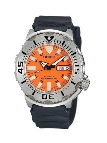 Seiko Orange Monster Automatic Dive Watch with Rubber Dive Strap #SKX781K3