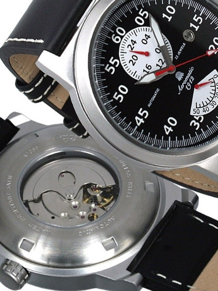 Aeromatic 1912 Aviator Watch with Power Reserve Indicator and 24-hr Sub-Dial #A1358