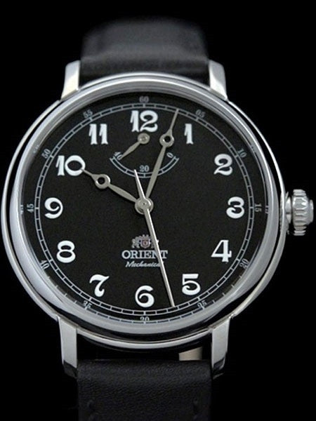 Orient Monarch Hand Winding Watch with Black Dial and Power Reserve Indicator #DD03002B