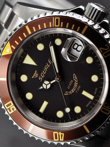 Squale 200 meter Heritage Swiss Automatic Dive watch with Sapphire Crystal