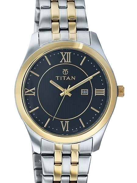 Titan Two-tone Regalia Dress Watch with Precision Quartz Movement and Matching Bracelet #9382BM02