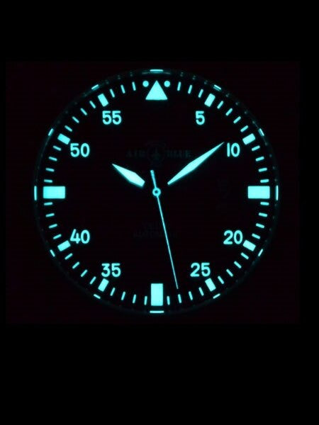 Air Blue Delta Chronograph Pilot Watch with 44mm Case, Sapphire Crystal #DELTACHRONOSSGREY