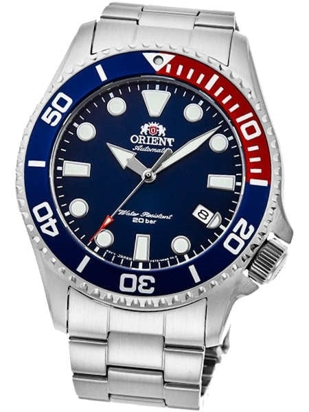 Orient Red-Blue Bezel Insert, Automatic Dive Watch with Sapphire Crystal #RA-AC0K03L10B