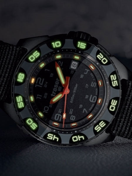 Traser Red Alert T100 Watch with Sapphire Crystal and Black Strap #106469