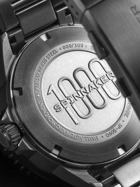 Spinnaker Black Tesei Mille Metri 1000-Meter Swiss Automatic Dive Watch #SP-5090-11