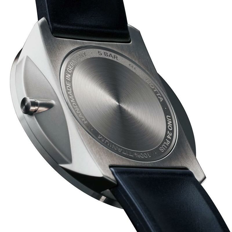 Botta UNO 24 one hand 24-hour Swiss quartz watch with 45mm titanium case #621710