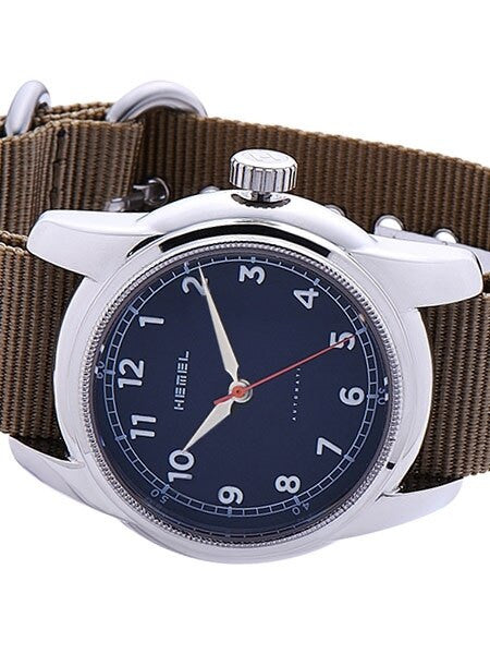 HEMEL Track Automatic Military-Styled Watch with Matte Black Dial and Sapphire Crystal #HM2