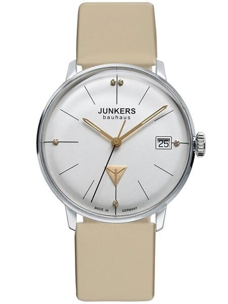 Junkers Lady Bauhaus Swiss Quartz Watch with Domed Hesalite Crystal #6073-5