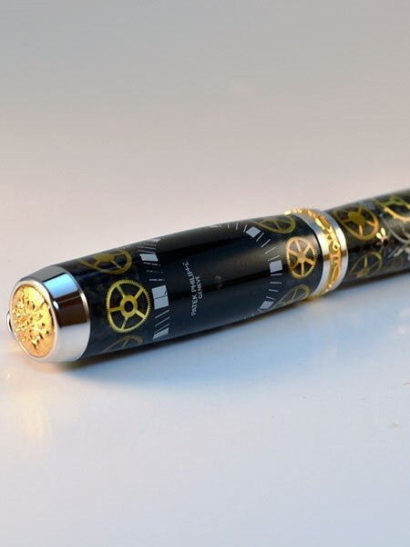 Artisan Crafted Collectable Pen made with Patek Philippe dial and assorted gears, cogs, screws and bridges #WPP601RB