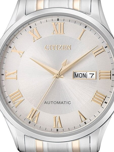 Citizen Automatic Silver Dial Watch with Two-Tone Bracelet #NH8366-83A