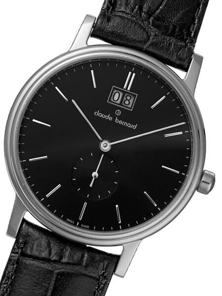 Claude Bernard Elegant and Thin Big Date Quartz Dress Watch #64010-3-NIN