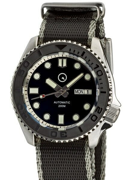 Scratch and Dent - Islander Automatic Dive Watch with Seat-Belt Strap, Sapphire Crystal, and Ceramic Bezel Insert #ISL-04