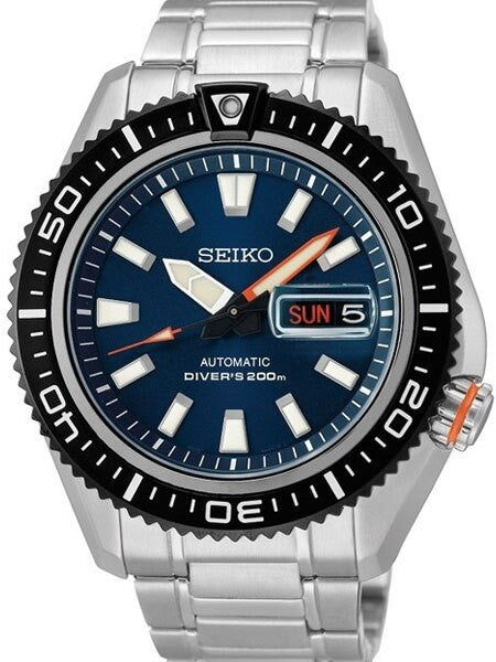 Seiko Stargate II Automatic Dive Watch with Blue Dial and Stainless Steel Bracelet #SRP493K1