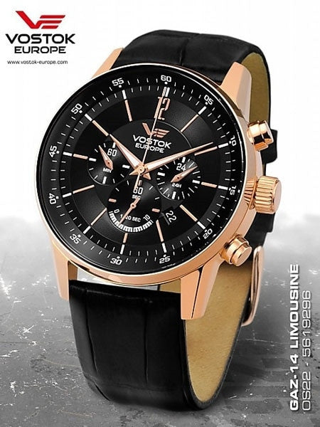 Vostok-Europe Gaz-Limo Quartz Chronograph with 24-Hour Sub-Dial #5619296