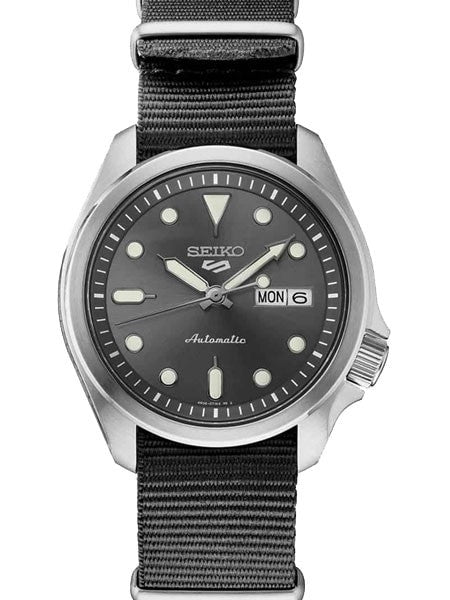 Seiko 5 Sports 24-Jewel Automatic Watch with Grey Dial and Band #SRPE61