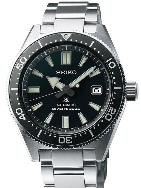 Seiko Prospex Automatic Dive Watch with Black Dial and Stainless Steel Bracelet #SPB051J1