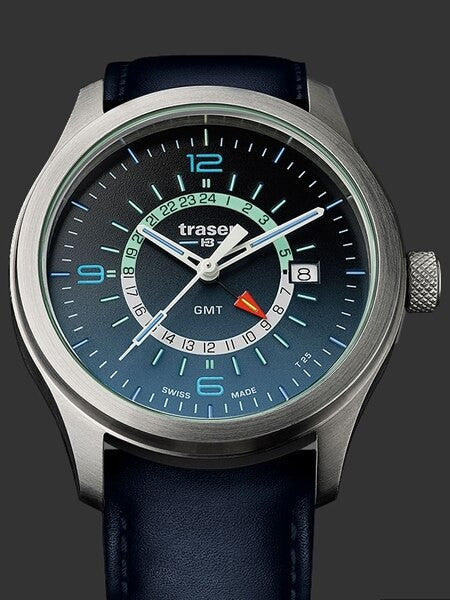 Traser P59 Aurora GMT, Dual-Time Watch with an Anti-Reflective Sapphire Crystal #107035