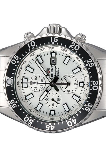 Orient Captain Quartz Sport Chronograph with Stainless Steel Bracelet  #TT11003W