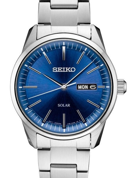 Seiko Solar Watch with 40mm Stainless Steel Case and a Sapphire Crystal #SNE525
